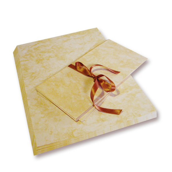 Artoz Briefpapierset warm-gelb marmoriert